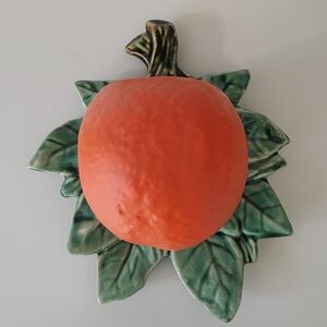 McCoy Pottery Vintage Orange Wall Pocket Planter Vase 1950s REPAIR